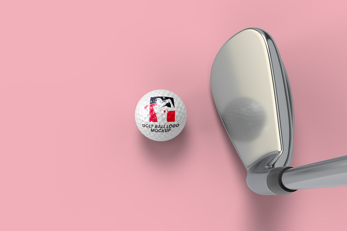 Golf Ball Logo Mockup - 6 views, a Merchandise Mockup by Illusiongraphic (Photo 7 of 14)
