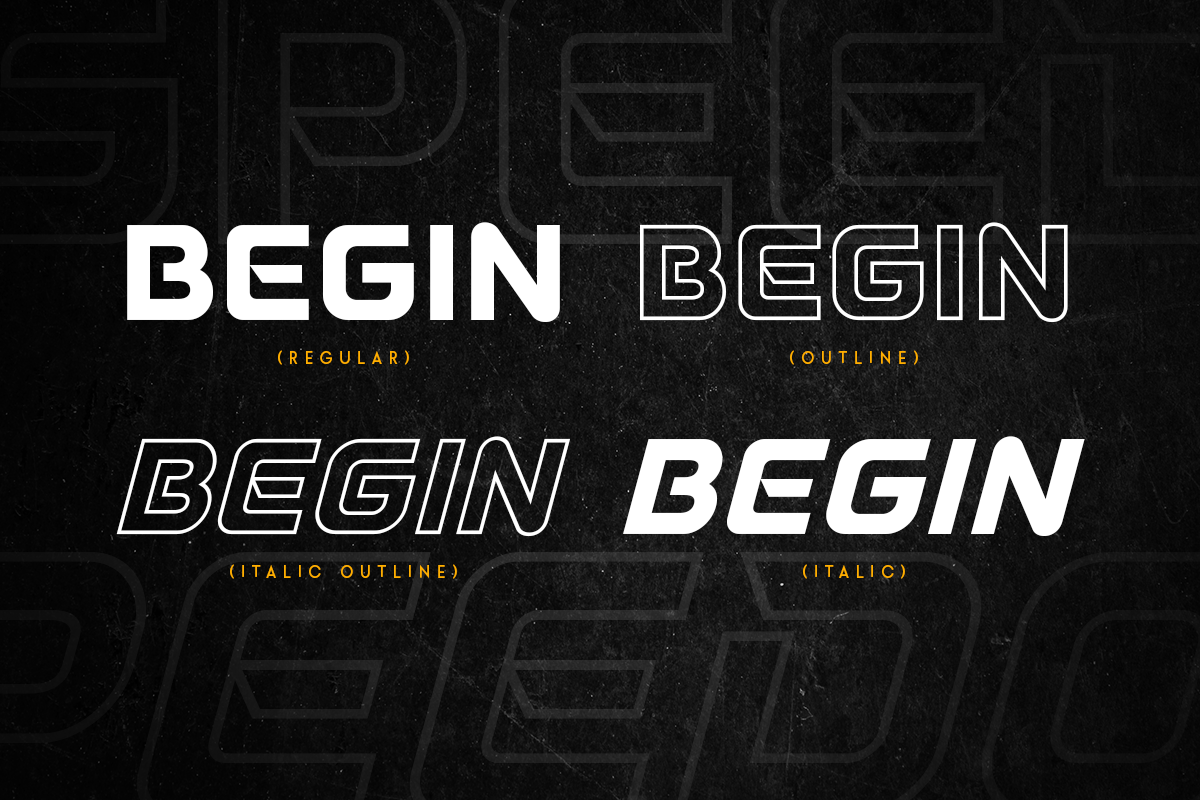 Speedo - Racing Technology Font, a Sans Serif Font by Hamz Studio (Photo 7 of 9)