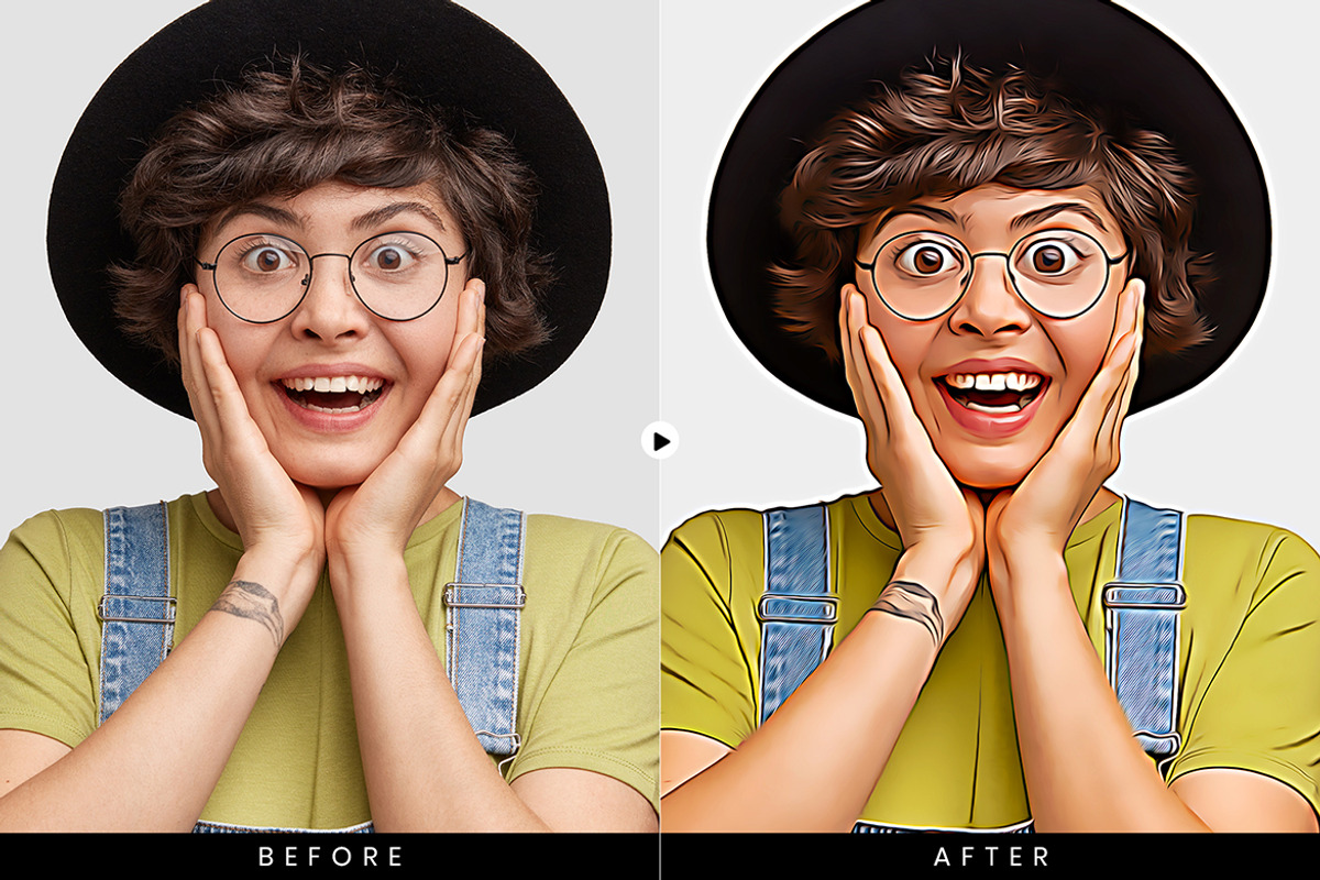 Caricartoon Me Photoshop Action, an Action Add-On by ridvanpars (Photo 3 of 11)