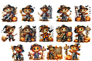 Scarecrow Autumn Clipart