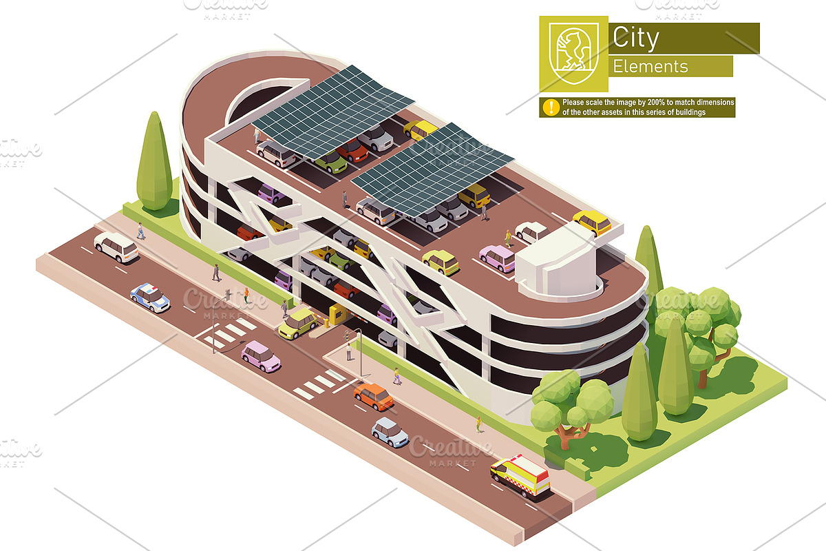 Isometric city map elements, an Object Graphic by tele52 (Photo 45 of 72)