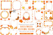 Coquette Fall Autumn Halloween Frame, an Illustration by CreationArt (Thumbnail 5 of 5)