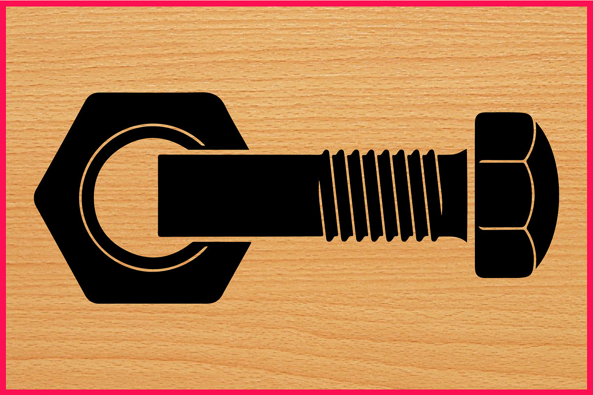 30 Bolt Screw Silhouette Vector Set, an Illustration by Gaye Art (Photo 2 of 4)