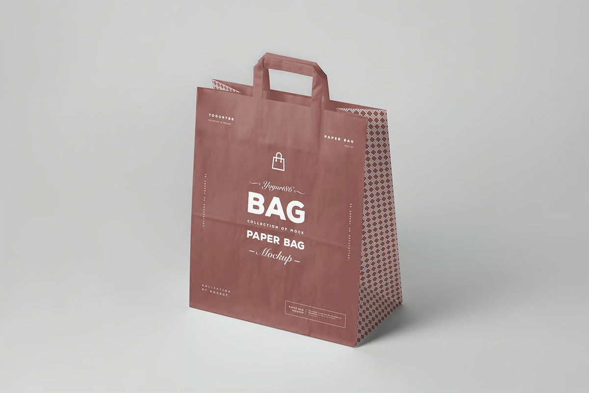 Paper Bag Mock-up, a Packaging Mockup by zippypixelstudio (Photo 10 of 12)