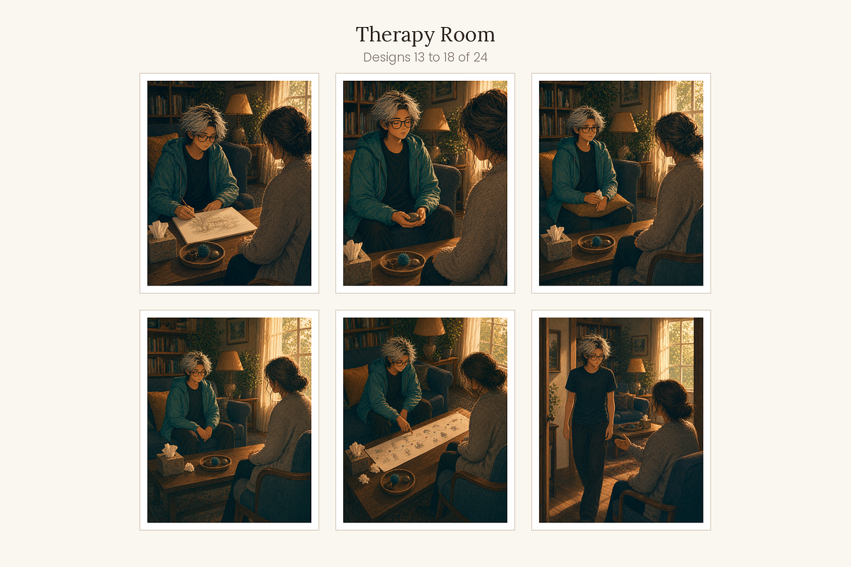 Therapy Session Illustrations, a Healthcare Illustration by LanternkinStudio (Photo 8 of 13)
