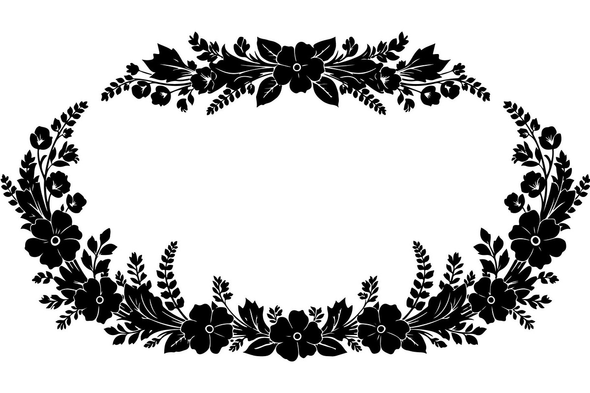 Botanical Floral Border, an Object Graphic by Creativeshirt (Photo 14 of 20)
