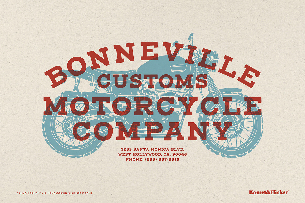 Canyon Ranch - A Hand-Drawn Font, a Slab Serif Font by Komet & Flicker (Photo 11 of 15)