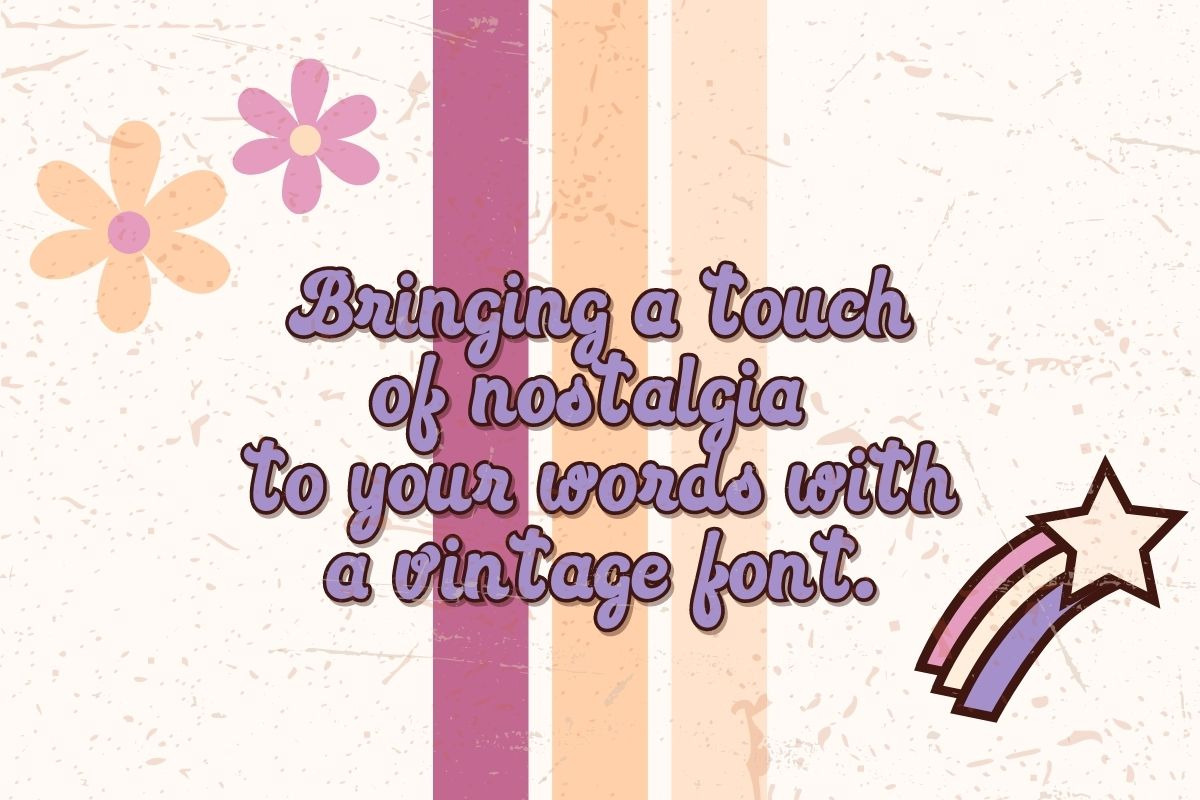 Classic Queen Retro - Groovy, a Handwritten Font by Charmingbear59.design (Photo 3 of 5)