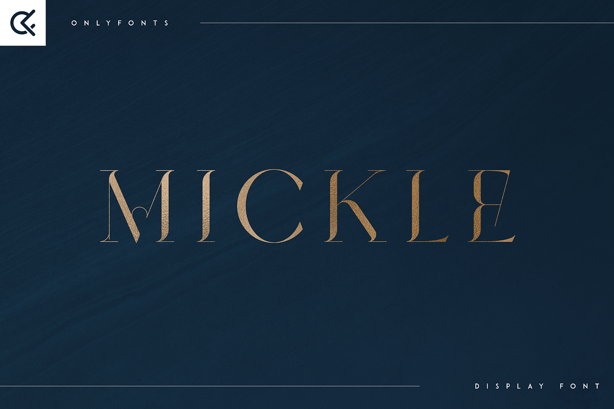 Mickle - Creative Display Font, a Serif Font by Only Fonts (Photo 1 of 11)