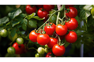 green nature tomato red ai generated, a Background Photo by pikepicture