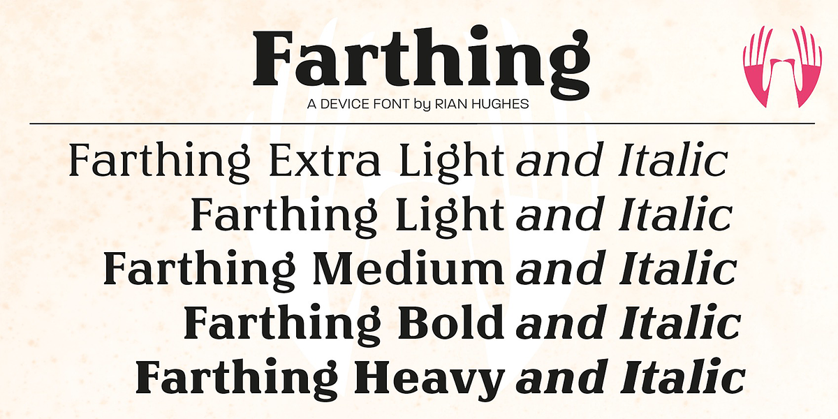 Farthing, a Serif Font by Device (Photo 1 of 7)