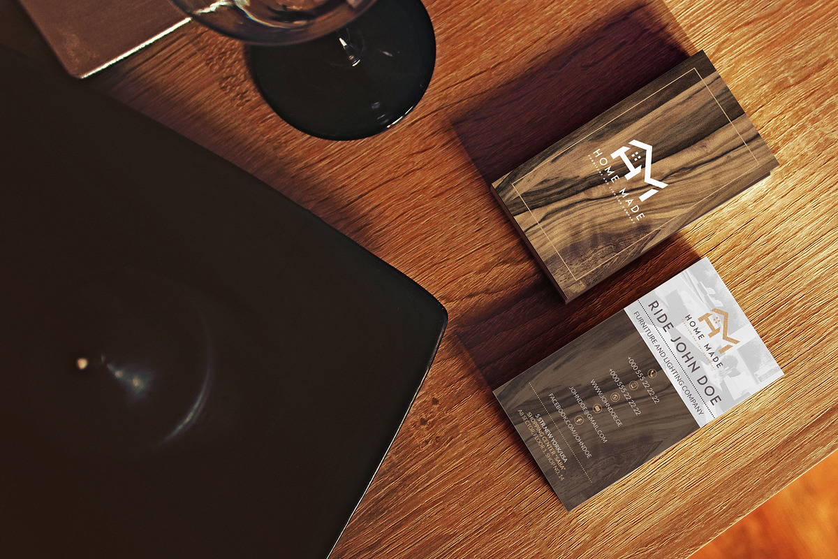 Wooden Business Card Pack [Vertical], a Business Card Template by Nikolozgraphic (Photo 9 of 9)