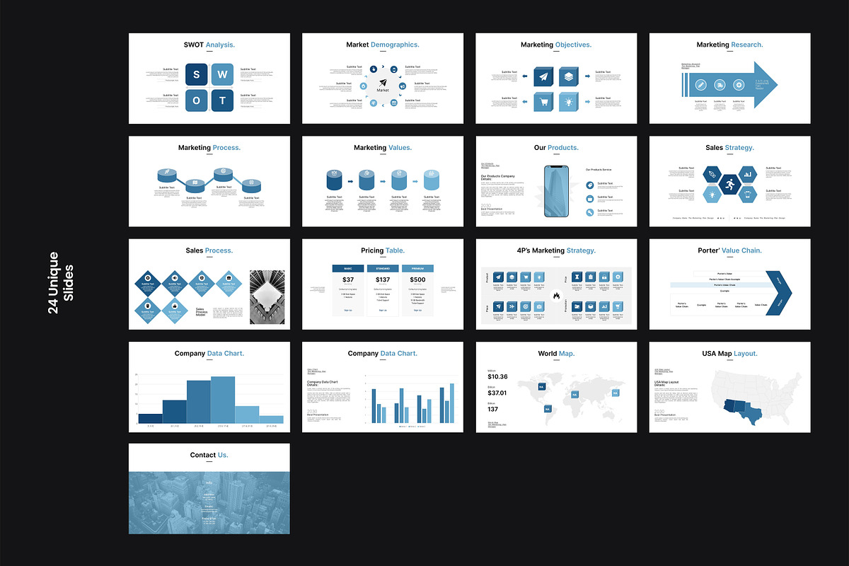 Marketing Plan Presentation Template, a Presentation Template by PrintIdea (Photo 11 of 11)