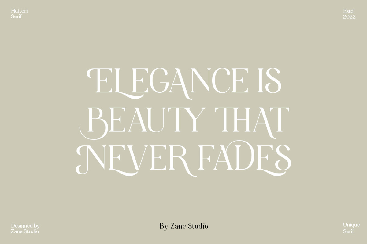 Hattori Elegant Font, a Serif Font by Zane Studio (Photo 8 of 13)