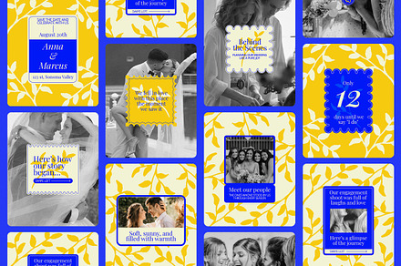 Summer Wedding Instagram Templates