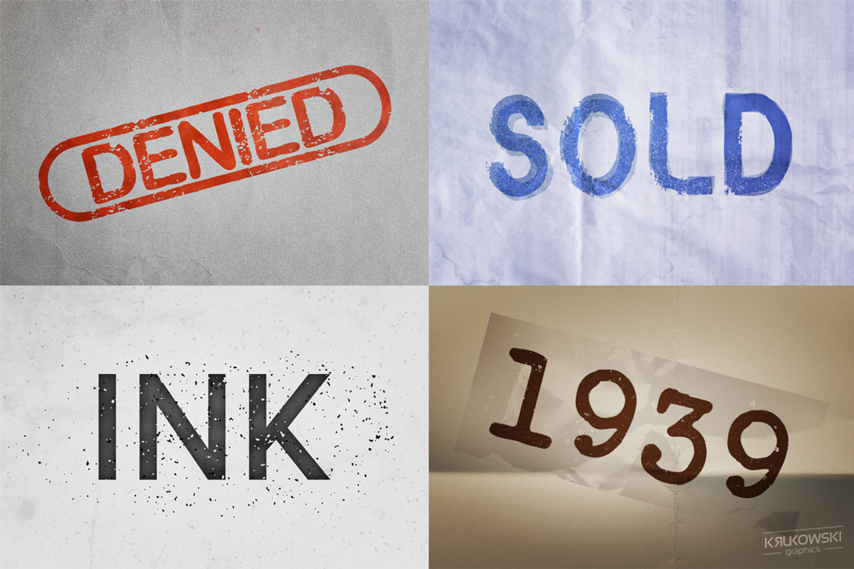 Stamp Ink Text Effects Style preview 2