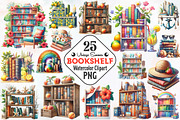 Summer Bookshelf Sublimation Clipart, an Illustration by RobertsArt (Thumbnail 1 of 5)