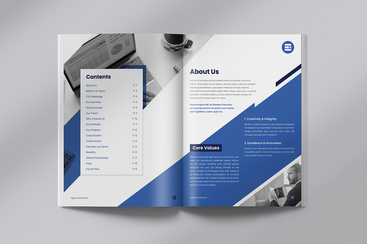 Abstract Brochure | Canva, InDesign, a Brochure Template by Orcshape Studio (Photo 4 of 10)