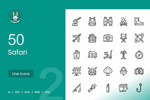 Safari Line Icons, an Icon by IconBunny