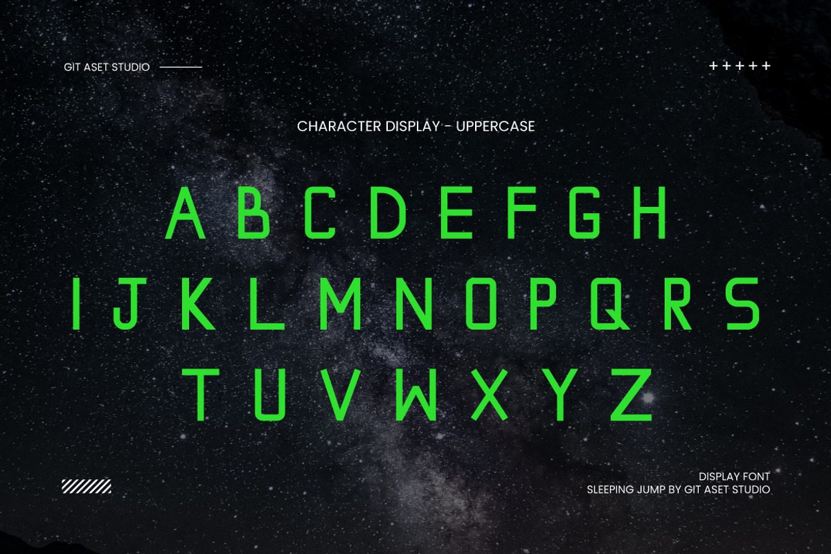 Sleeping Jump Display Font, a Sans Serif Font by gitasetstudio (Photo 5 of 6)