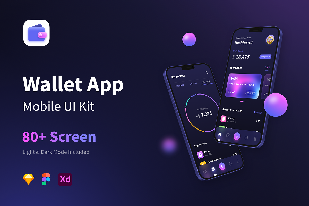 Ui Design Cell Phone Billfolds Crypto Wallet Mobile App UI, UX, Screens For  Blockchain