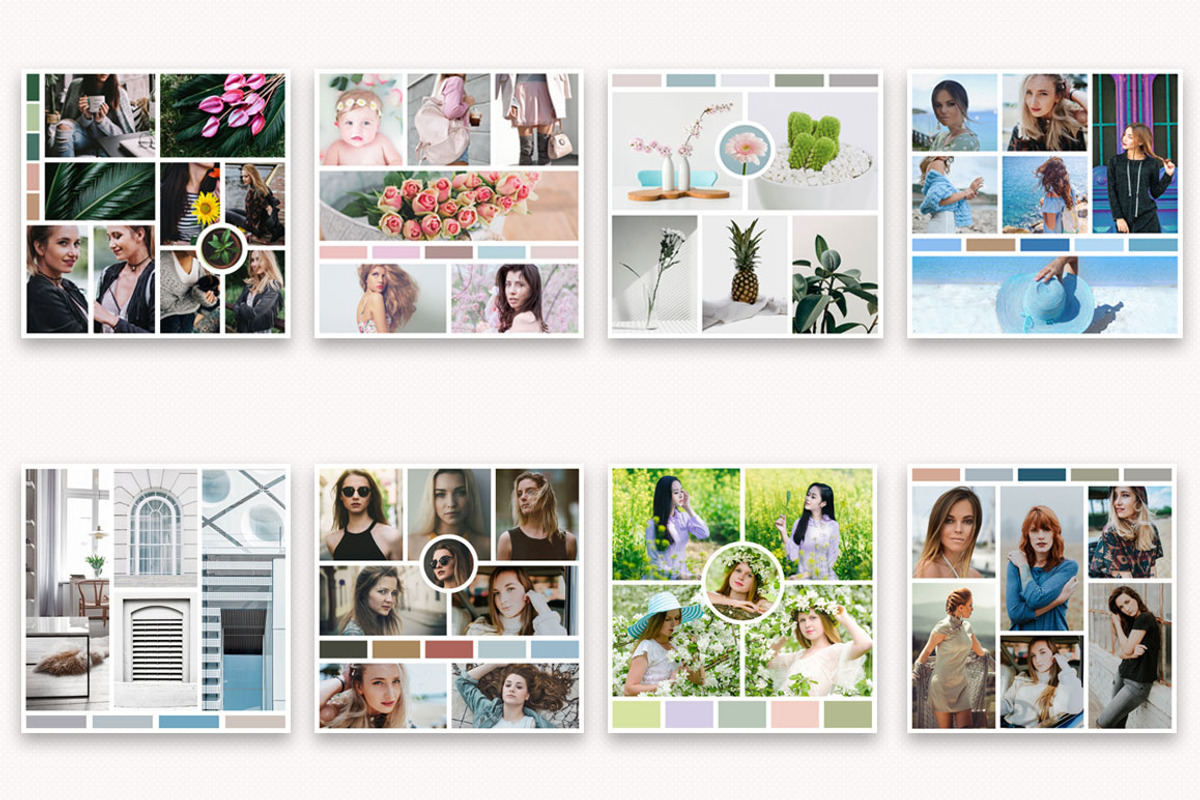 15 Instagram Mood Board Templates V3, a Social Media Template by Creativetacos (Photo 2 of 4)