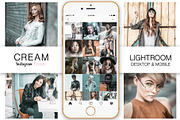 Cream Instagram Lightroom Presets, an Action Add-On by Design Aesthetic (Thumbnail 1 of 11)