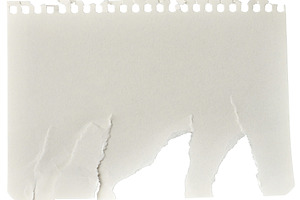 Rectangular scrap of white paper with perforated top edge and to, a Background Photo by ndanko