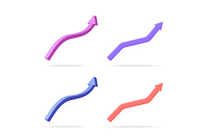 Four colorful wavy arrows pointing, a Finance Illustration by Abscent