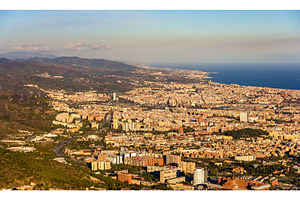 View of barcelona from the top of sagrat cor temple stock photo containing, an Architecture Photo by Leonid Andronov