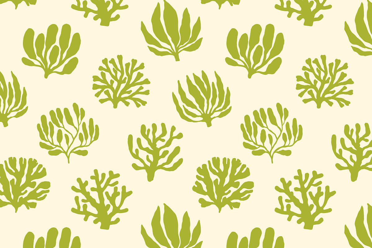 Corals, seaweed seamless patterns, a Pattern Graphic by Good Studio (Photo 5 of 9)