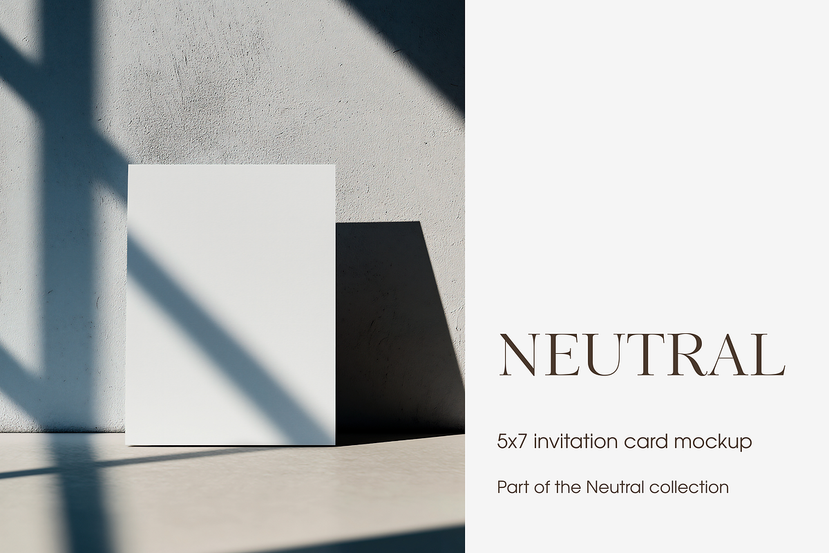 5x7 Minimal Invitation Mockup, a Product Mockup by Serenefeeling (Photo 1 of 6)