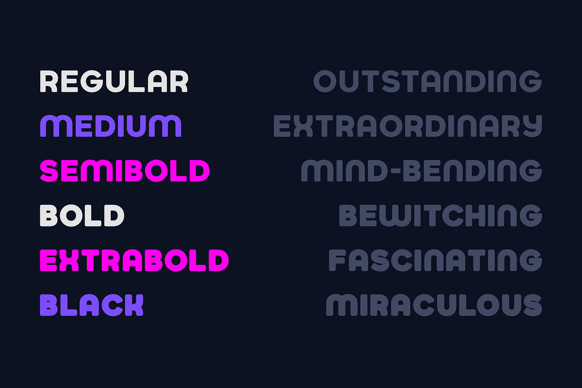 Jumbodron Font Family - 36 Fonts, a Sans Serif Font by alpercakici (Photo 3 of 10)