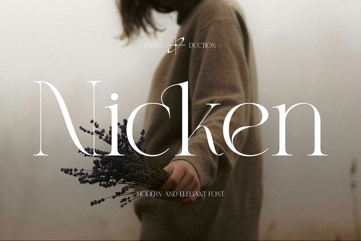 Nicken Modern Serif Typeface, a Serif Font by Alfinart (Photo 1 of 10)