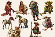 SURREAL WILD WEST FANTASIES CLIPART, a Person Illustration by Daring Digies (Thumbnail 4 of 10)