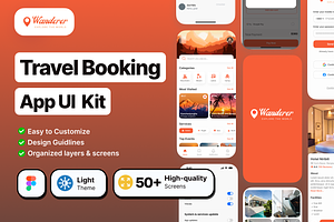 Wanderer Travel App UI Kit