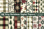 Cozy Christmas Digital Paper, a Pattern Graphic by SinaCreation (Thumbnail 1 of 5)