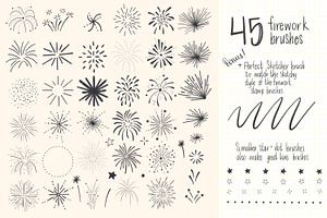 Fireworks Procreate Stamp Brush Set