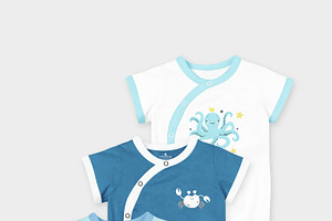 Baby Cotton Romper Mock-ups