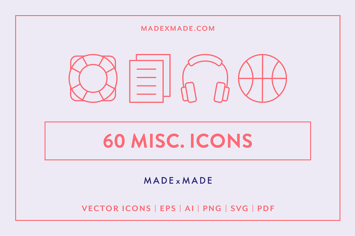 Miscellaneous Line Icons, an Outline Icon by Made by Made (Photo 1 of 7)
