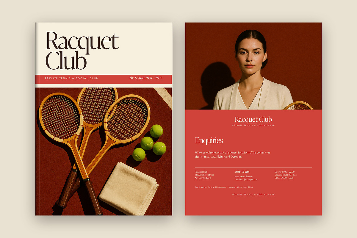 Vintage Sport Club Brochure Template, a Brochure Template by BrandPacks (Photo 4 of 5)