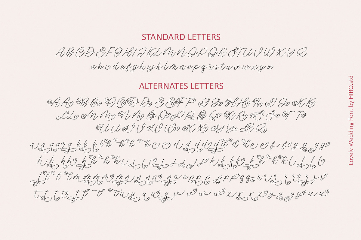 Lovely Wedding - Wedding Script Font, a Script Font by HIRO.std (Photo 11 of 13)