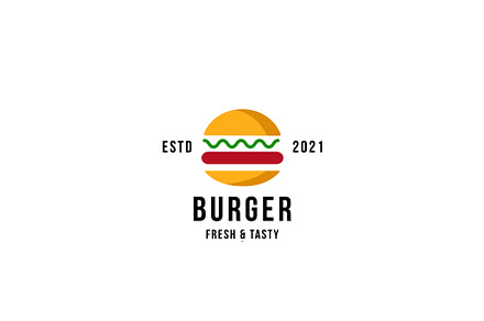 Simple Burger Logo Design preview 2