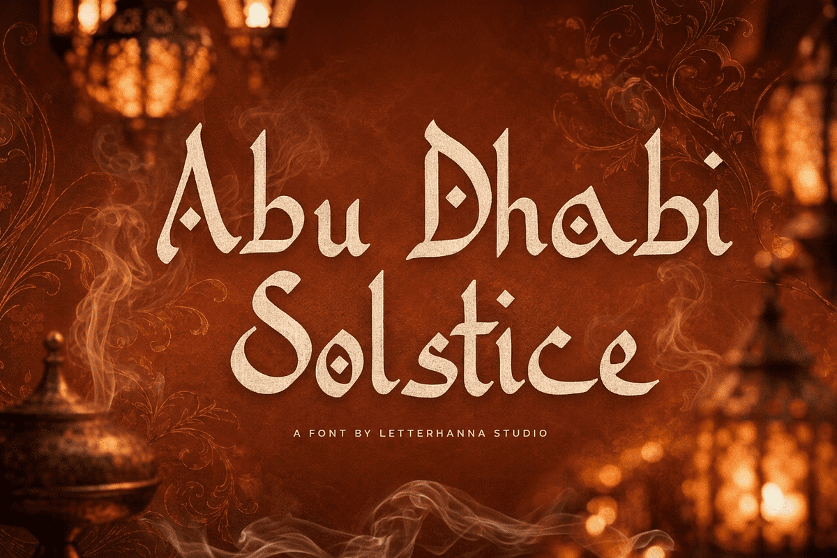 Abu Dhabi Solstice Font, a Handwritten Font by Letterhanna Studio (Photo 11 of 11)