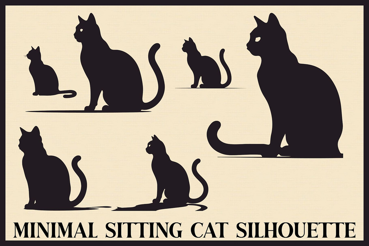 Whiskered Elegance – Cat Set, an Illustration by Creativeshirt (Photo 1 of 7)