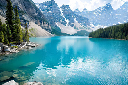 Crystal-clear water mirrors the rugg, a Photo by Tanuart