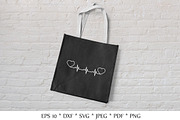 Heartbeat SVG. Line heart beat SVG., an Object Graphic by Kseniia_designer's shop (Thumbnail 5 of 5)