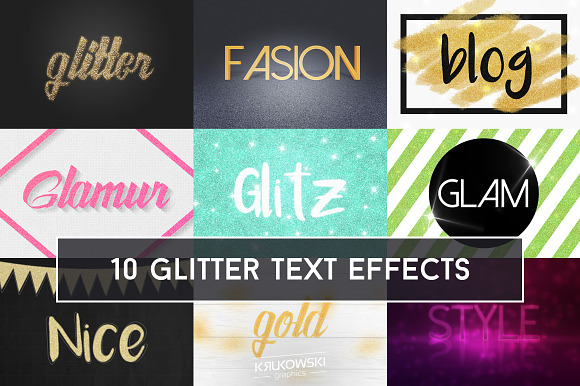 Glitter Text Effect preview 6