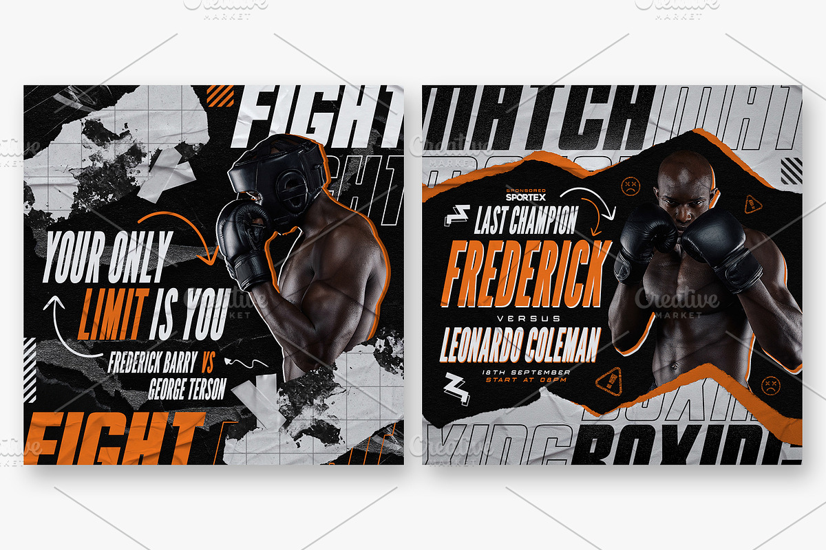 5 Boxing Instagram Post Template, a Social Media Template by OnurDemircan (Photo 4 of 4)