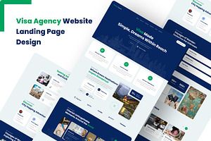 Visa Immigration Agency Landing Page, a Landing Page Template by DesignBox